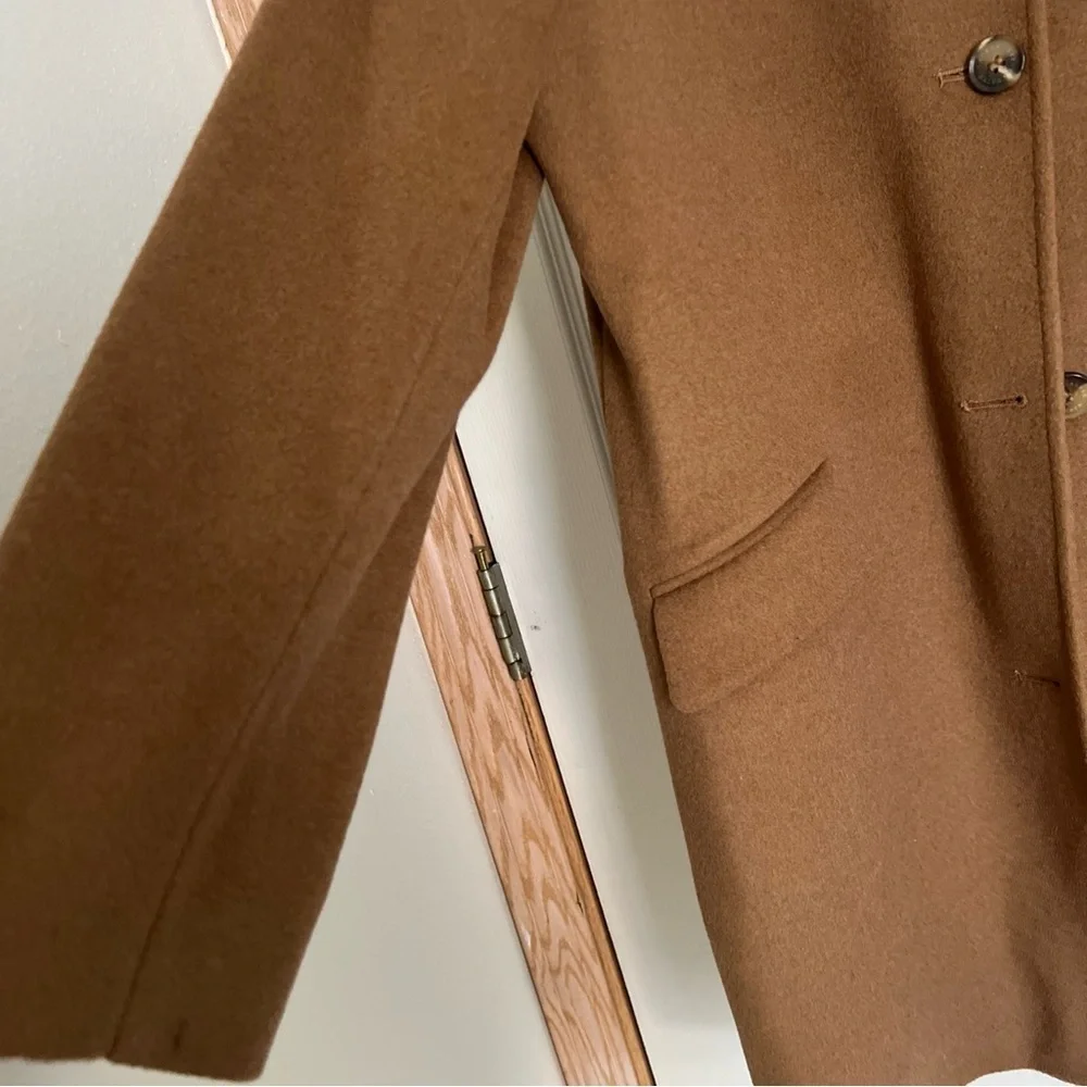 Lauren Ralph Women’s Tab Front Wool Blend Long Camel Coat Size 16 NWT MSRP $345 - Picture 3 of 9